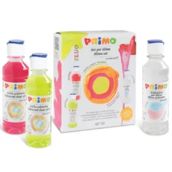 Primo Slime Lab Neon – 2×240 ml neon slimefärg + 240 ml slime-aktiverare