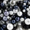 Pärlmix glas grå&vit 130 g