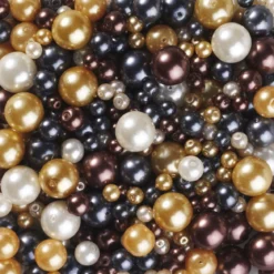 Pärlmix glas guld/brun 130 g