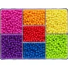 Pärlmix med 2850 runda pärlor i starka färger, Ø4 mm