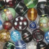 Pärlmix mönstrat glas 100 g