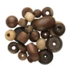 Pärlmix trä naturfärgade