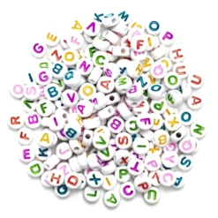 Pärlor alfabet A-Z färgmix