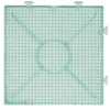 Pärlplatta för pärlor & rörpärlor i storleken Ø5 mm – transparent turkos, 15×15 cm