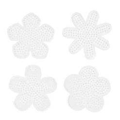 Pärlplatta Midi blommor 4-pack Ø10 cm, små blommor – för våra rörpärlor som är Ø5 mm