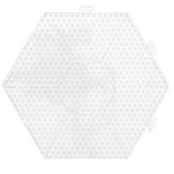 Pärlplatta Midi hexagon, 15,5×13,5 cm – för våra rörpärlor som är Ø5 mm