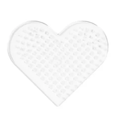 Pärlplatta Midi litet hjärta, 8×7,5 cm – för våra rörpärlor som är Ø5 mm