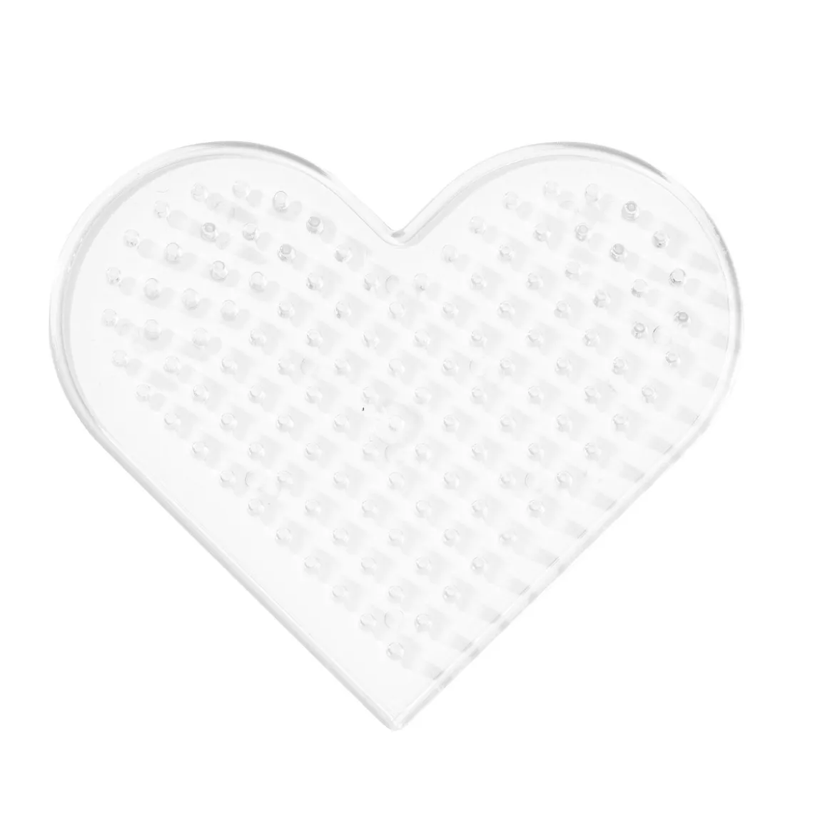 Pärlplatta Midi litet hjärta, 8×7,5 cm – för våra rörpärlor som är Ø5 mm