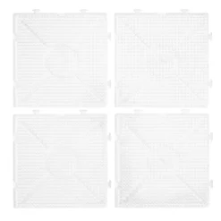 Pärlplatta Midi 4-pack – byggbara fyrkanter 15×15 cm – för våra rörpärlor som är Ø5 mm