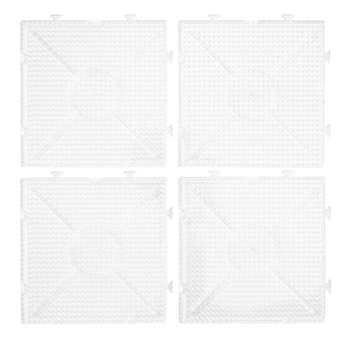 Pärlplatta Midi 4-pack – byggbara fyrkanter 15×15 cm – för våra rörpärlor som är Ø5 mm