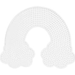 Pärlplatta Midi regnbåge med moln, 20×16,5 cm – för våra rörpärlor som är Ø5 mm