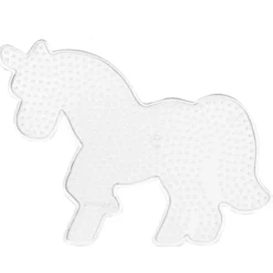 Pärlplatta Midi unicorn enhörning, 18,5×14 cm – för våra rörpärlor som är Ø5 mm
