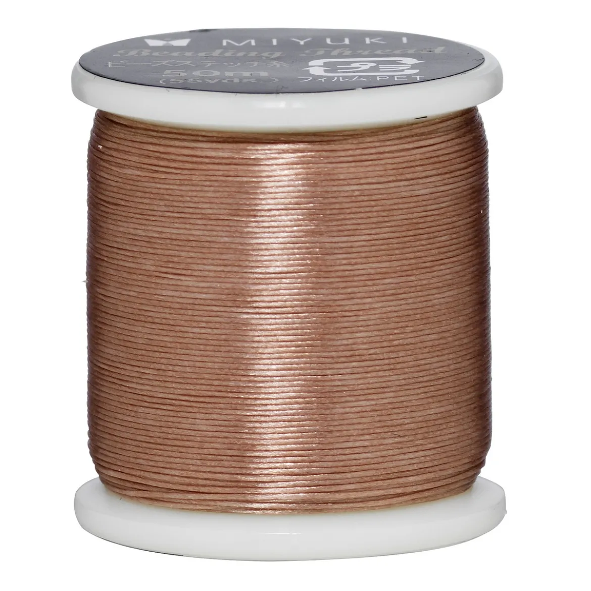 Pärltråd Miyuki 50 meter – blush – 0,2 mm i diameter, tillverkad av 100% nylon