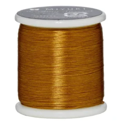 Pärltråd Miyuki 50 meter – guld – 0,2 mm i diameter, tillverkad av 100% nylon