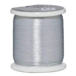 Pärltråd Miyuki 50 meter – silver – 0,2 mm i diameter, tillverkad av 100% nylon