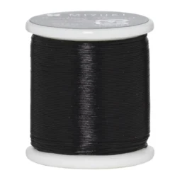 Pärltråd Miyuki 50 meter – svart – 0,2 mm i diameter, tillverkad av 100% nylon
