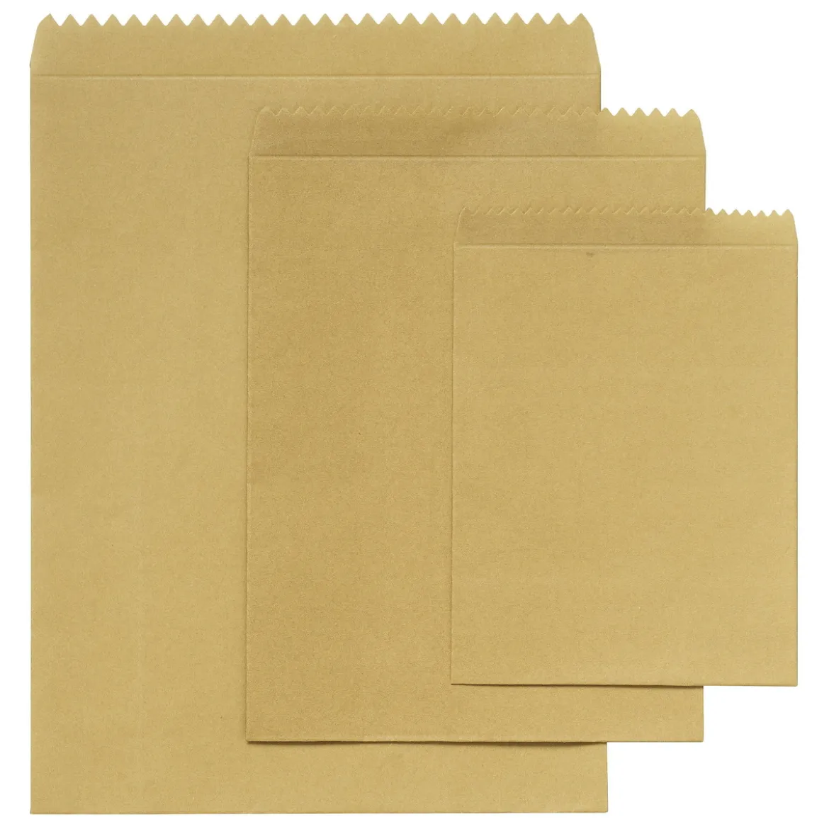 24 påsar av papper, 3 storlekar × 8 st – naturfärgade