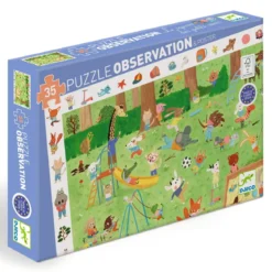 Pussel Little Friends Garden, barnpussel med 35 bitar, 61×38 cm