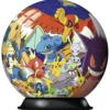 Pussel Pokémon 3D pusselboll, ett helt runt pussel som blir 12,9 cm i diameter