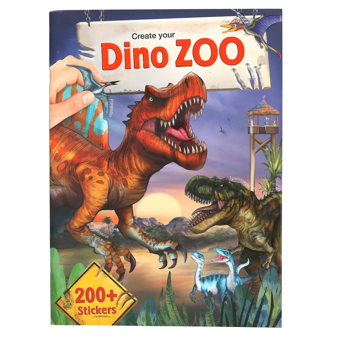 Pysselbok Create your dino zoo, RAWRR dinosaurier! 22×30 cm, 24 sidor +200 stickers