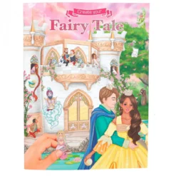 Pysselbok Create Your Fairytale – skapa sagor med 6 ark fina klistermärken. 22,5×33 cm