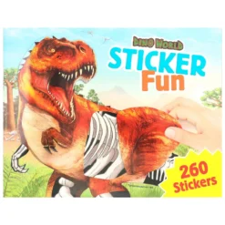 Pysselbok Dino World Sticker Fun – dinosaurier och 260 klistermärken!