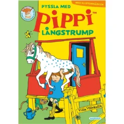 Pysselbok Pippi Långstrump – 21×28 cm, 24 sidor med roliga pyssel & klurigheter + stickers