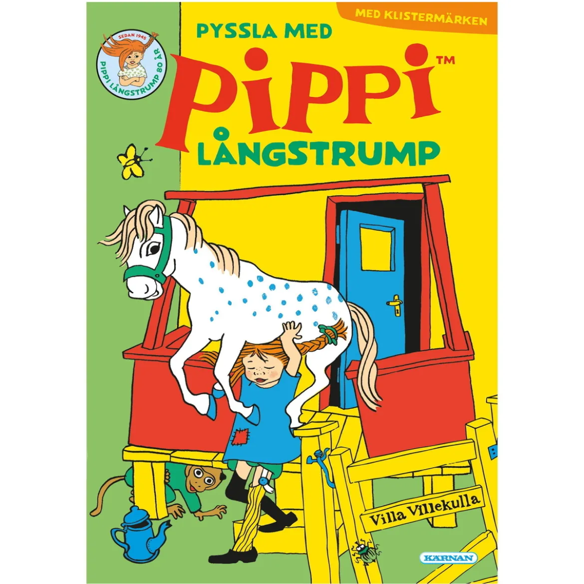 Pysselbok Pippi Långstrump – 21×28 cm, 24 sidor med roliga pyssel & klurigheter + stickers