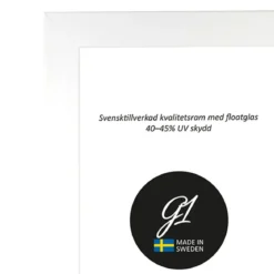 Ram 6A vit högblank 40x50cm