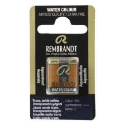 Rembrandt akvarellfärg halvkopp – Transparent Oxide Yellow 265