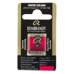 Rembrandt akvarellfärg halvkopp – Quinacridone rose reddish 367