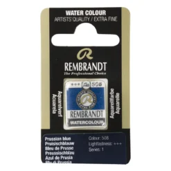 Rembrandt akvarellfärg halvkopp – Prussian Blue 508