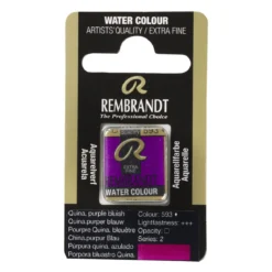 Rembrandt akvarellfärg halvkopp – Quinacridone Purple Blue 593