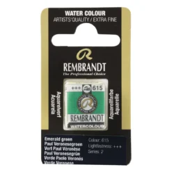 Rembrandt akvarellfärg halvkopp – Emerald Green 615