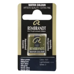 Rembrandt akvarellfärg halvkopp – Olive Green 620