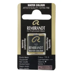 Rembrandt akvarellfärg halvkopp – Oxide Black 735