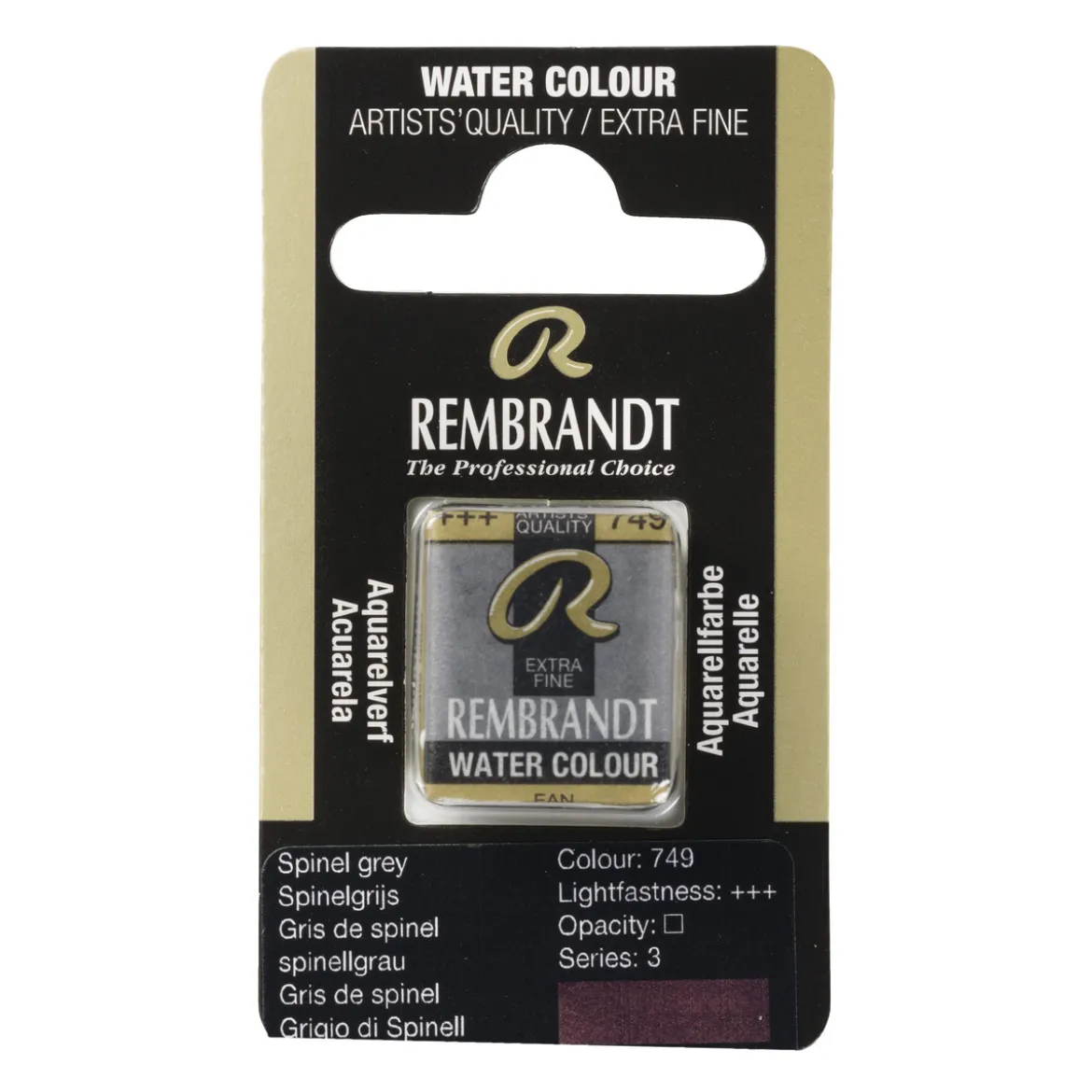 Rembrandt akvarellfärg halvkopp – Spinel Grey 749