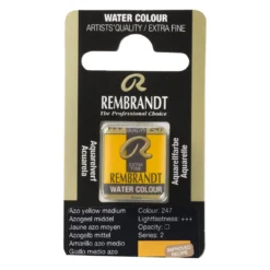 Rembrandt akvarellfärg halvkopp – Azo Yellow Deep Cadmium Free 248