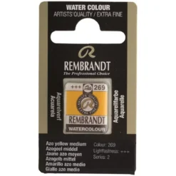 Rembrandt akvarellfärg halvkopp – Azo Yellow Medium 269