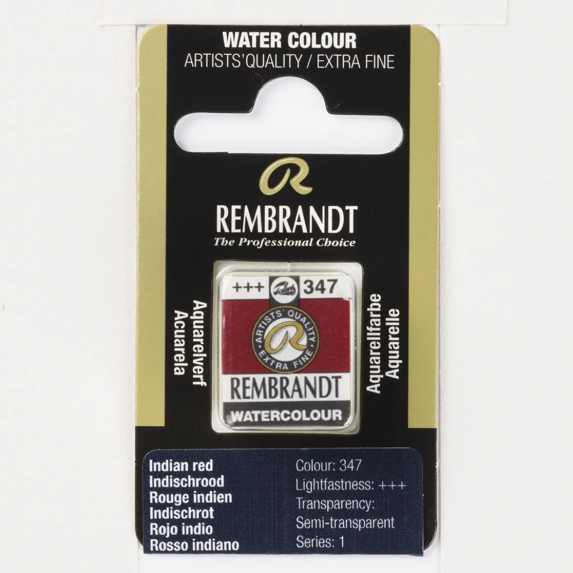 Rembrandt akvarellfärg halvkopp – Indian Red 347