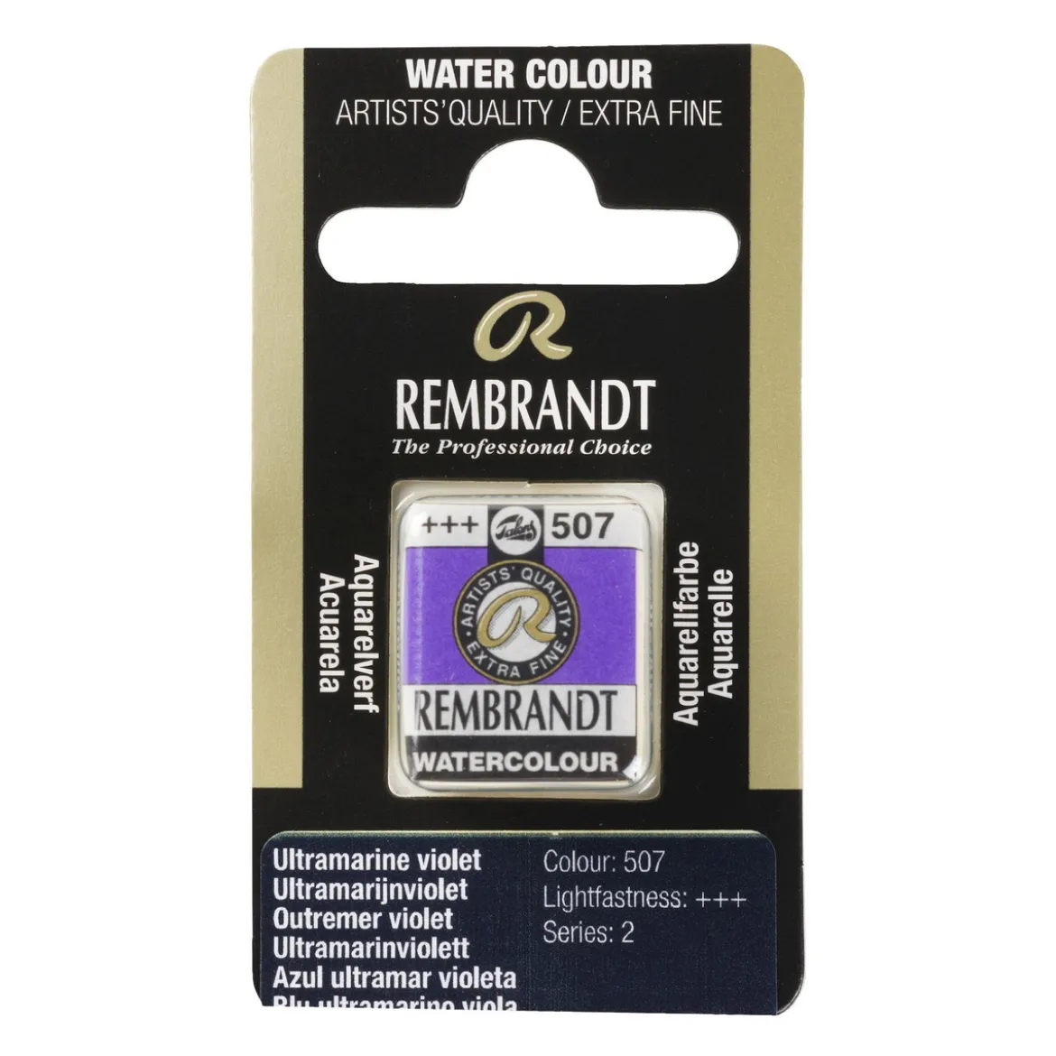 Rembrandt akvarellfärg halvkopp – Cobalt Blue Ultramarine 512