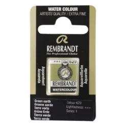 Rembrandt akvarellfärg halvkopp – Permanent Yellow Green 633