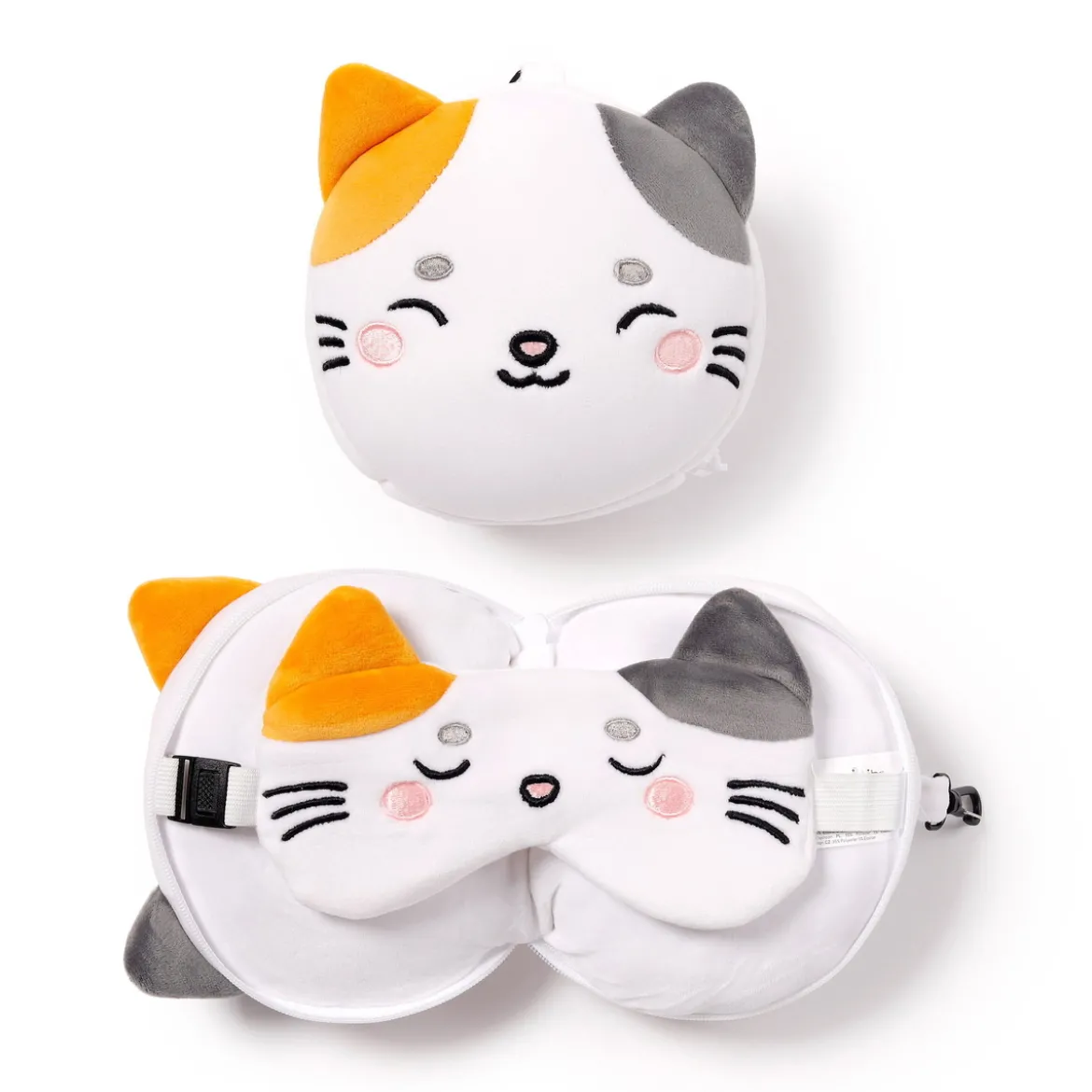 Resekudde Katt med sovmask, perfekt för resor!