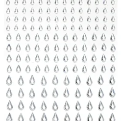 Rhinestone stickers droppar kristall – 288 kristalldroppar. L. 5, 7, 10 mm