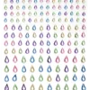 Rhinestone stickers droppar pastell – 288 pastelldroppar. L. 5, 7, 10 mm