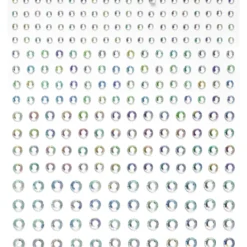 Rhinestone stickers iriserande kristall – 496 pärlstickers. Ø3, 4, 5, 6 mm