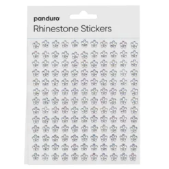 Rhinestone Stickers iriserande blommor – totalt 286 blommor som är Ø8 mm