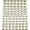 Rhinestone stickers mässingsmetallic – 450 nitformade pärlstickers. Ø3, 4, 5, 7 mm
