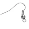Örhänge krok – mässing pläterad med 925 sterling silver, 1 par