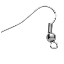 Örhänge krok – mässing pläterad med 925 sterling silver, 1 par